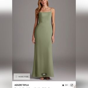Azazie Tayla Bridesmaid Dress, size A4, Pistachio color